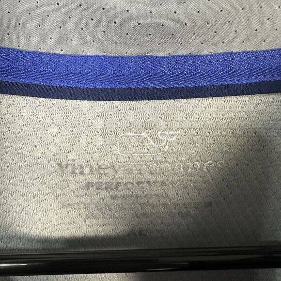 Vineyard Vines Performance Womens XL Sweatshirt 1/4 Zip Blue Pullover Shep - Picture 2 of 3